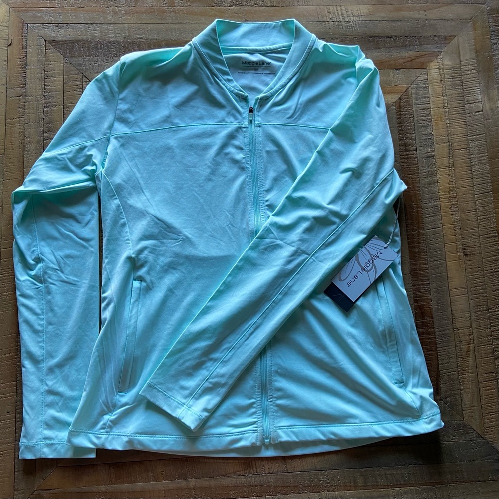 GOLF BOMBER JACKET! Maggie Lane Golf Sport Teal Jacket BRAND NEW WITH TAGS
